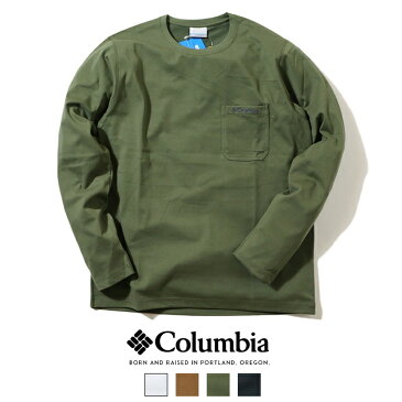 【2021年 秋冬再入荷】【Columbia コロンビア】 長袖Tシャツ ロンT tシャツ ポケット メンズ 国内正規品 インポート ブランド 海外ブランド アウトドアブランド PM0554