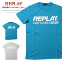 【セール 30％OFF】【REPLAY リプレイ】 tシャツ 半袖 プリント ロゴ アメカジ メンズ men 039 s 国内正規品 インポート ブランド 海外ブランド M6009-000-2660