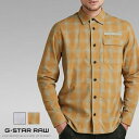 ジースターロウ 長袖シャツ チェック ウエスタンシャツ ポケット ジースターロー G-STAR RAW gstar メンズ 国内正規品 インポート ブランド 海外ブランド D20545-C857 M-shirts