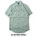 ジースターロー 【セール 30％OFF】 ジースターロウ ワークシャツ 半袖シャツ 無地 ジースターロー G-STAR RAW gstar メンズ 国内正規品 インポート ブランド 海外ブランド D19751-7647 M-shirts