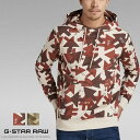 【セール 30％OFF 】【G-STAR RAW ジースターロウ】 パーカー スウェット プルオーバー フード 迷彩 カモフラージュ 長袖 ロゴ ジースターロー gstar メンズ 国内正規品 インポート ブランド 海外ブランド D21160-C365