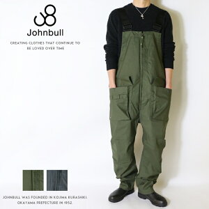 【johnbull ジョンブル】 オーバーオール サロペット ワーク ミリタリー ボトム 日本製 ドメスティック ブランド メンズ 21642