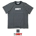  OBEY オベイ tシャツ 半袖 プリント ロゴ ボーダー スケートボード スケボー ストリート系 グラフィック メンズ 正規品 インポート ブランド 海外ブランド ストリートブランド 131080314