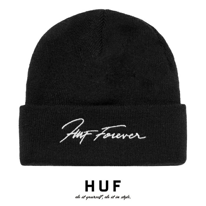 ハフ ニット帽 メンズ HUF ハフ ニットキャップ ニット帽 ビーニー ブラック 黒 ストリート スケート スケボー キースハフナゲル メンズ レディース ユニセックス 正規品 インポート ブランド 海外ブランド 22FBN00124