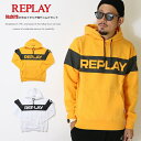 【セール 20%OFF】【REPLAY リプレイ】 パーカー スウェット 長袖 プルオーバー プリント アメカジ メンズ men's 国内正規品 インポート ブ...