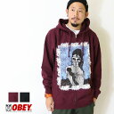 【セール 20％OFF】 OBEY オベイ パーカー スウェット ジップアップ ビッグシルエット オーバーサイズ ストリート スケートボード スケボー メンズ 正規品 インポート ブランド 海外ブランド ストリートブランド 111753113-22F