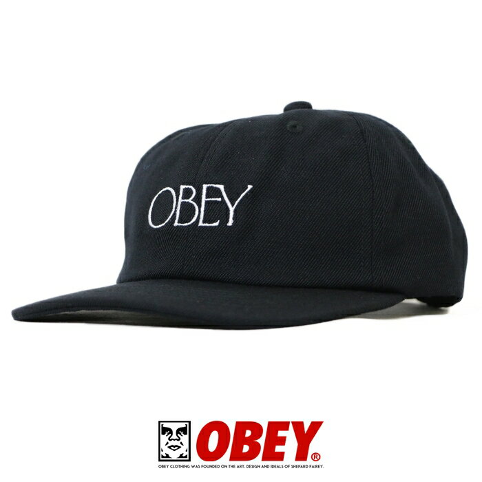 OBEY オベイ キャップ ローキャップ 帽子 ブラック ストリート スケボー グラフィック メンズ レディース ユニセックス 正規品 インポート ブランド 海外ブランド ストリートブランド 100580318