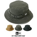 ニューエラ 帽子（メンズ） 【タイムセール 10％OFF】 ニューエラ NEW ERA ハット サファリハット バケットハット アドベンチャー ロゴ 帽子 NEWERA ブラック オリーブ タン メンズ キャンプ アウトドア 国内正規品 インポート ブランド 海外ブランド 11136057/11136058/11136060