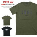【REPLAY リプレイ】 tシャツ 半袖 プリント ロゴ 