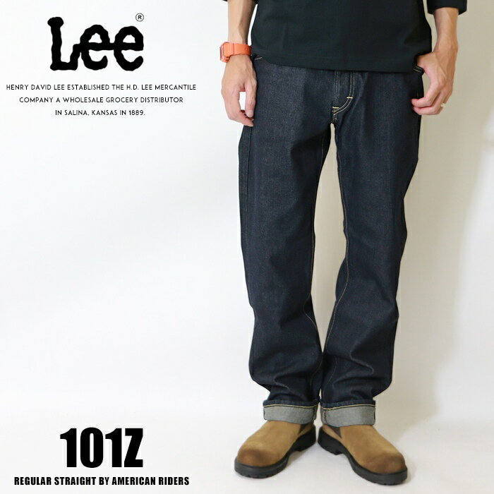 リー 【タイムセール 10％OFF】 Lee リー ジーンズ 101z アメリカンライダース 日本製 ストレート デニム 裾直し無料 送料無料 ワンウォッシュ メンズ インポート ブランド 海外 ブランド LM8101-500 M-bottom