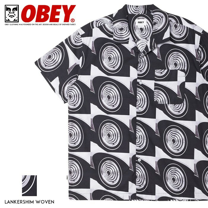 【セール 20％OFF】 OBEY オベイ 半袖シャツ 総柄 開襟シャツ プリント グラフィック スケートボード スケボー ストリート系 グラフィック メンズ 正規品 インポート ブランド 海外ブランド ストリートブランド 181210369-23P M-shirts