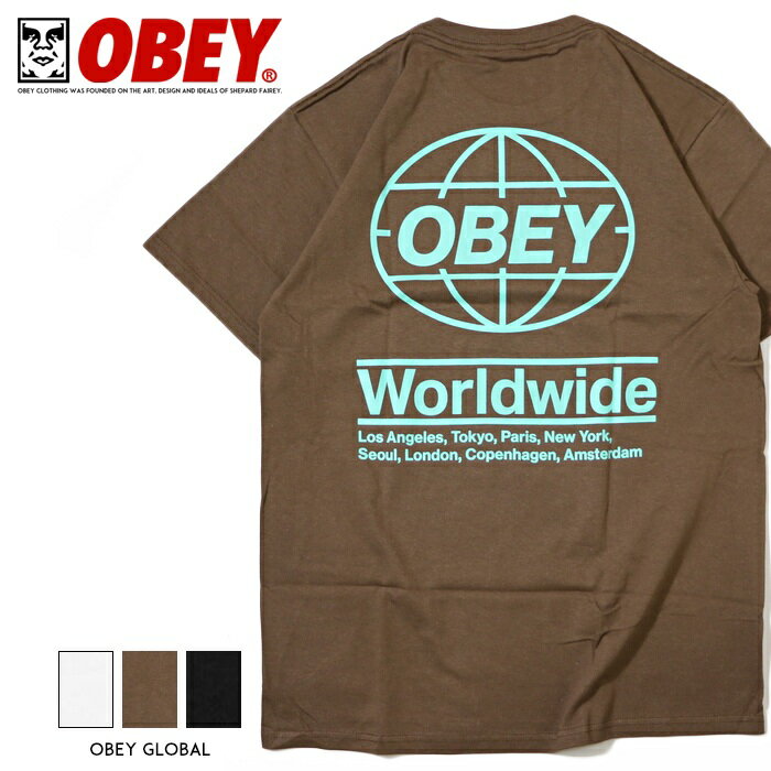  OBEY オベイ tシャツ 半袖 プリント ロゴ スケートボード スケボー ストリート系 グラフィック メンズ 正規品 インポート ブランド 海外ブランド ストリートブランド 165263441-23U