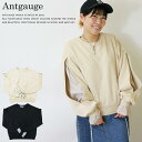 【セール 10％OFF】【antgauge アントゲージ】スウェット トレーナー 切替 異素材 シャツ レイヤード トップス レディース lady's D1101