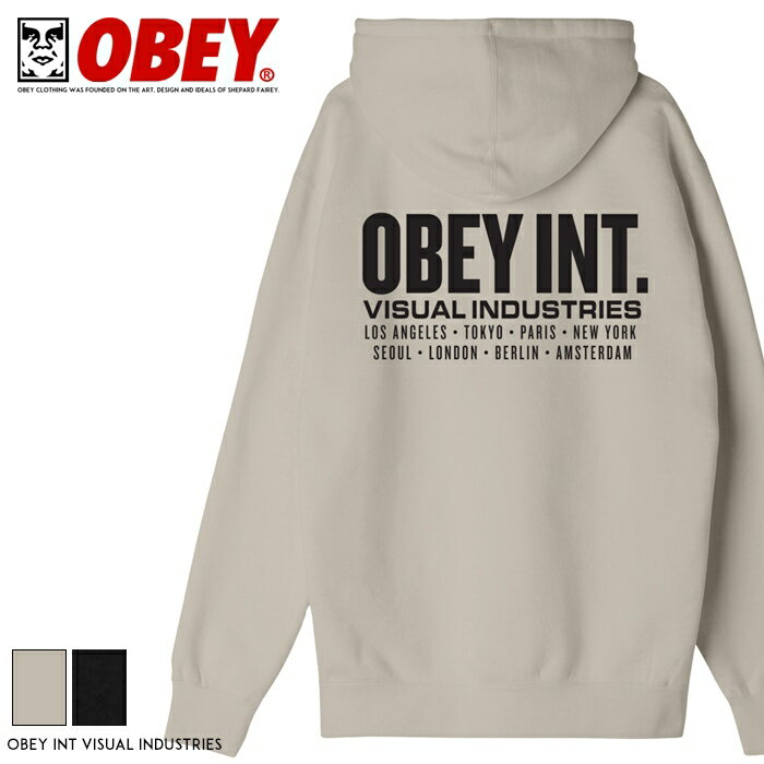 OBEY オベイ パーカー スウェット プルオーバー ビッグシルエット オーバーサイズ グラフィック ストリート スケートボード スケボー メンズ 正規品 インポート ブランド 海外ブランド ストリートブランド 112843553-23F