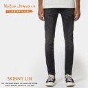 ヌーディージーンズ ヌーディージーンズ スキニーリン nudie jeans SKINNY LIN スーパーストレッチ 黒 ブラック ジーンズ スリム タイト 黒 メンズ インポートブランド 国内正規品 SKINNYLIN-N848 99161-1039 M-bottom