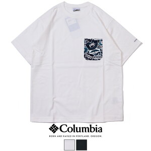 【2024年 春夏新作】 コロンビア tシャツ 速乾 半袖 プリント ポケット UVカット Columbia メンズ 国内正規品 インポート ブランド 海外ブランド アウトドアブランド PM1989