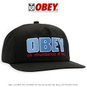  OBEY オベイ キャップ ベースボールキャップ スナップバック 帽子 ブラック ストリート スケボー グラフィック メンズ 正規品 インポート ブランド 海外ブランド ストリートブランド 100490120-24P