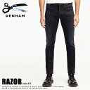 デンハム DENHAM レイザー RAZOR ジーンズ ダークブルー ストレッチ スリム デニム ボトムス メンズ 国内正規品 インポート ブランド 海外ブランド 01-23-01-11-043