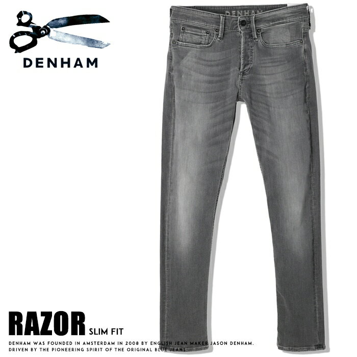 デンハム ジーンズ メンズ 【セール 10％OFF】 デンハム DENHAM レイザー RAZOR ジーンズ グレー ストレッチ スリム デニム ボトムス メンズ 国内正規品 インポート ブランド 海外ブランド 01-21-04-11-006