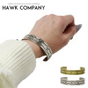 【Hawk Company ホークカンパニー】 ブレスレット バングル 真鍮 ネイティブ柄 小物 グッズ アクセサリー プレゼント メンズ レディース 彼氏 彼...