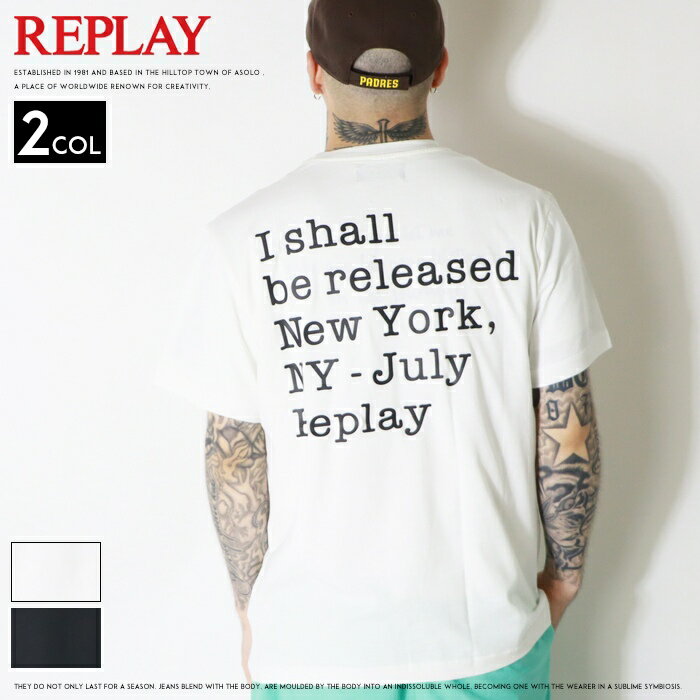 Rakuten - 【セール 20％OFF】 REPLAY リプレイ tシャツ 半袖 半t プリント ロゴ アメカジ メンズ men's 国内正規品 インポート ブランド 海外ブランド M3022-000-2660