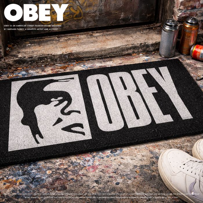 Rakuten - OBEY オベイ 玄関マット ドアマット コイヤーマット 泥落とし 屋外 ココナッツファイバー ストリート スケボー グラフィック メンズ 正規品 インポート ブランド 海外ブランド ストリートブランド 100670002-25P