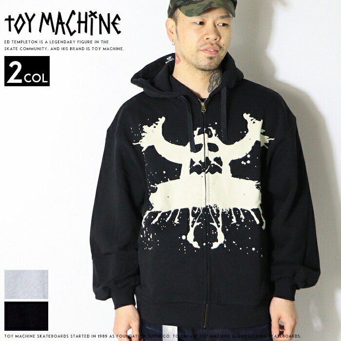 Rakuten - 【2026年 春夏新作】 TOY MACHINE トイマシーン パーカー スウェット ジップアップ ビッグシルエット オーバーサイズ ビッグサイズ 裏毛 プリント ロゴ ストリート スケート メンズ 正規品 インポート ブランド 海外ブランド TMPGSW6
