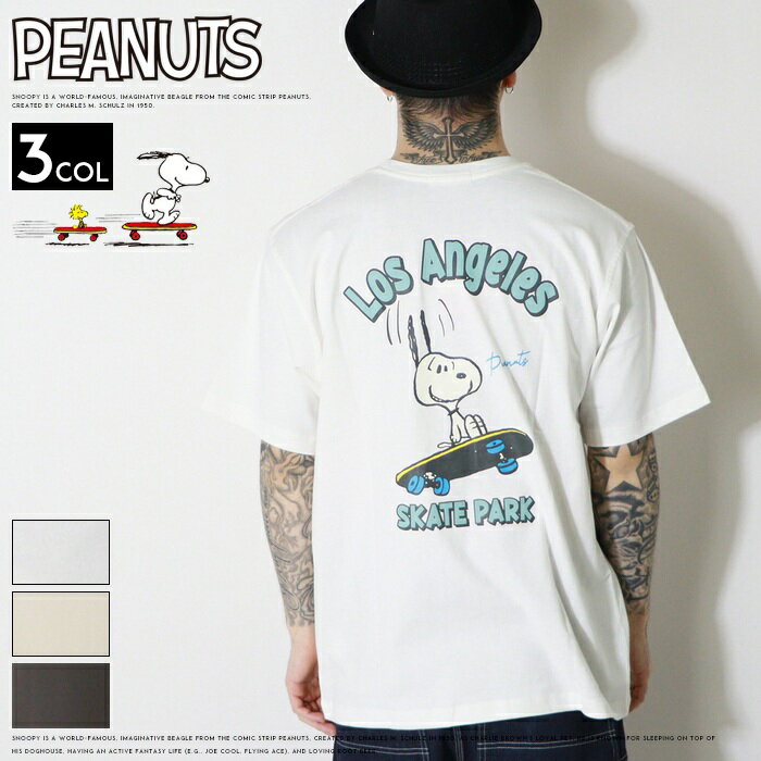 【20％OFF セール】 スヌーピー ピーナッツ Tシャツ 半袖 アメカジ クラシック SNOOPY 西海岸 カリフォルニア スタイル スケボー スケートボード メンズ 大人 国内 ブランド 262AN1ST661