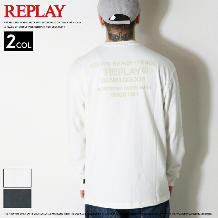 Rakuten - 【2026年 春夏新作】 REPLAY リプレイ tシャツ 長袖 ロンT プリント ロゴ アメカジ メンズ men's 国内正規品 インポート ブランド 海外ブランド M3357-000-22662