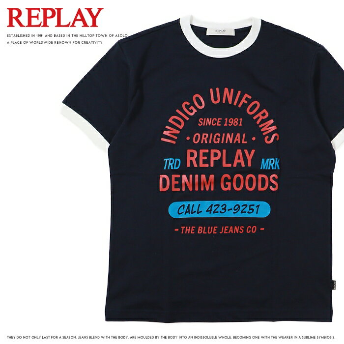 Rakuten - 【2026年 春夏新作】 REPLAY リプレイ tシャツ 半袖 プリント ロゴ アメカジ メンズ men's 国内正規品 インポート ブランド 海外ブランド M3342-000-2660