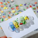 高品質立体ネイルシール 3D エンボス ネイルシール ハンドメイド レジン ネイル シール くだもの祭り 立体 ぷっくり ネイル 材料 レジン封入 ジェルネイル...