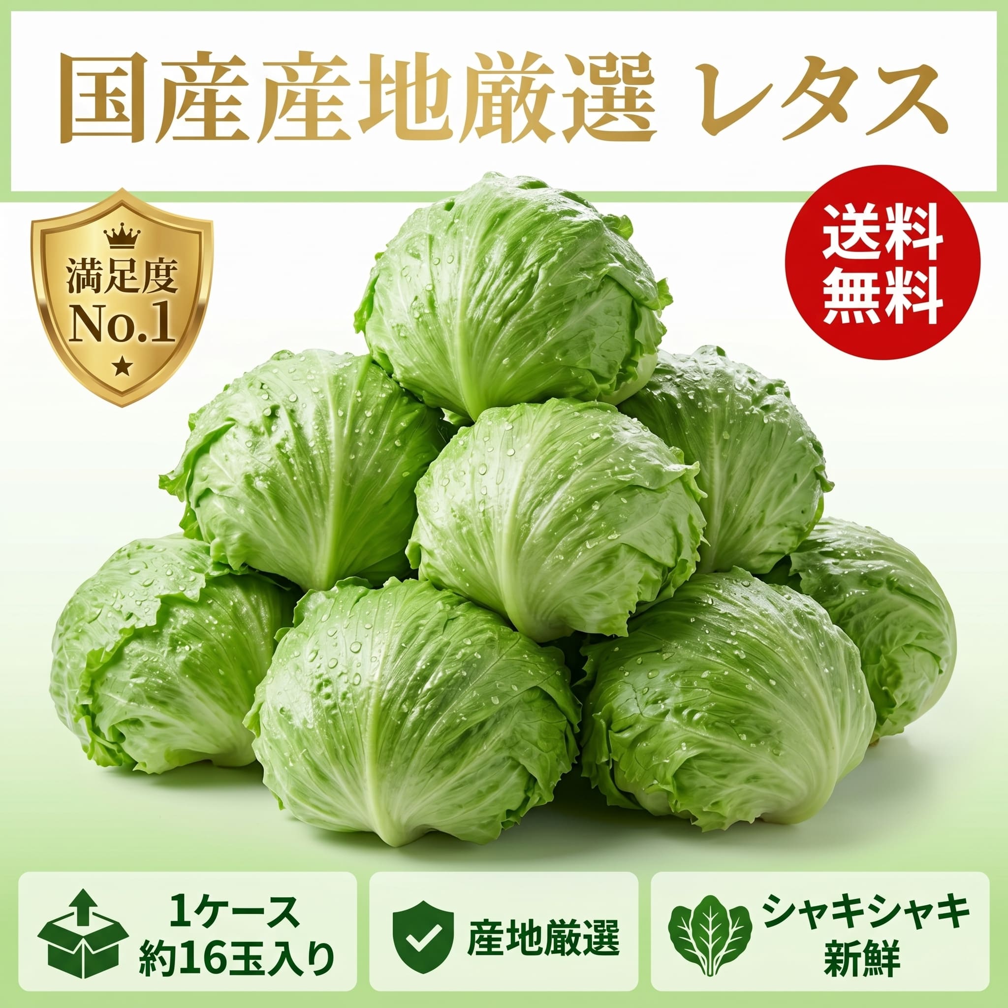 国産 レタス 約16玉入り 1ケース 産地厳選 シャキシャキ 新鮮野菜 クール便対応 業...