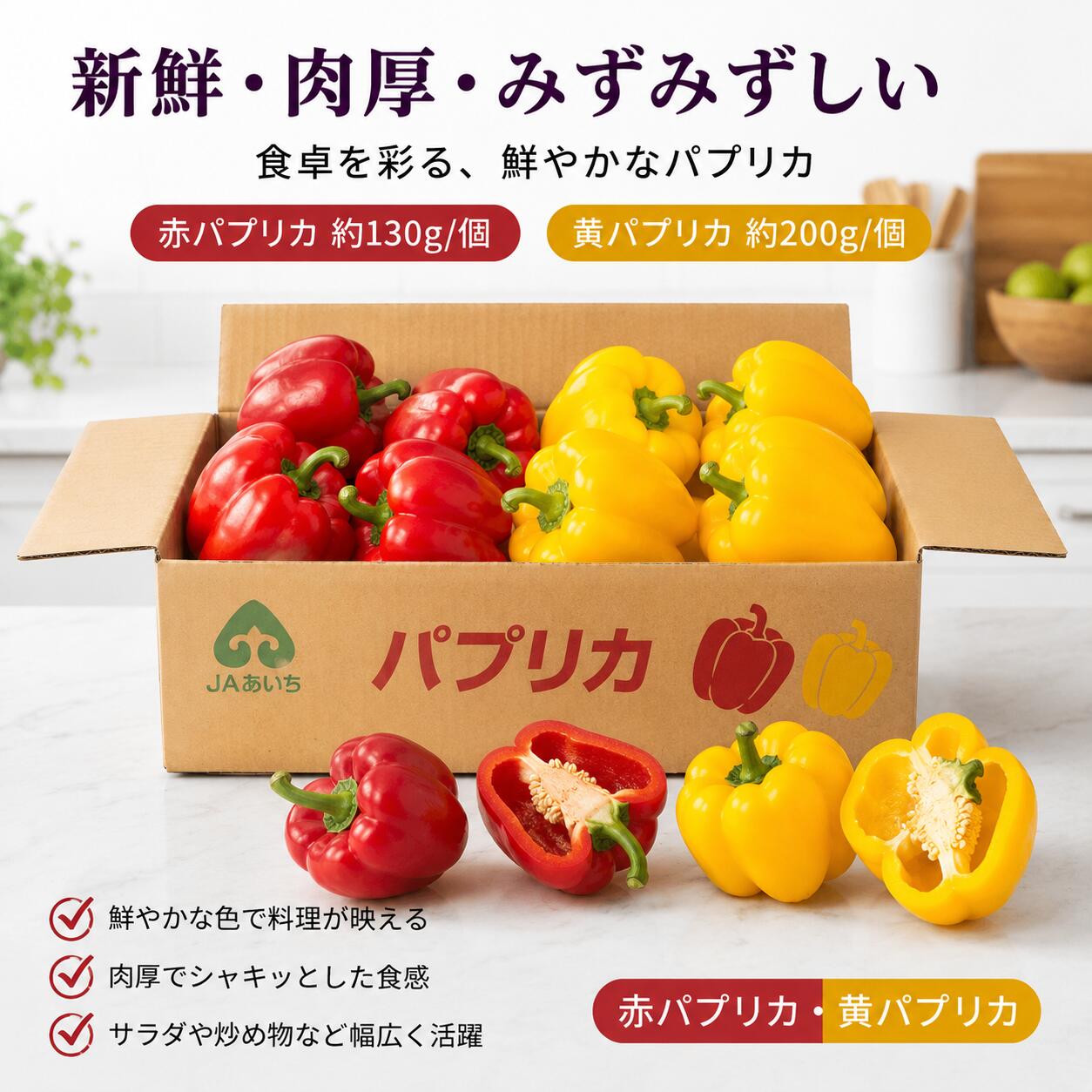 赤パプリカ 黄パプリカ 赤黄セット 肉厚 甘い 新鮮 業務用 大容量 サラダ 炒め物 BBQ 彩り野菜 家庭用にも 新鮮野菜