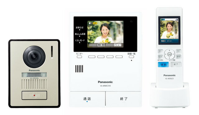 パナソニック VL-SWE310KLA テレビドアホン ワイヤレスモニター子機付 LEDライト搭...