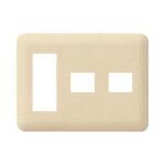 パナソニック WTF7775F 簡易耐火用コンセントプレート 5コ(3コ+1コ+1コ)用 ラウンド ベージュ