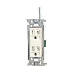 パナソニック WN1518 埋込アース付ダブルコンセント 接地リード線付 ミルキーホワイト