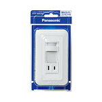 パナソニック WTP4065WP コスモシリーズワイド21 埋込熱線センサ付ナイトライト LED:電球色 明るさセンサ・コンセント付・プレート付 ホワイト