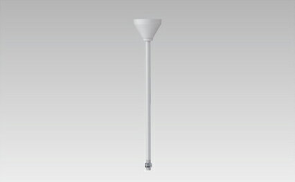 Writing Rails - 東芝 NDR0313(S) 配線ダクト・ライティングレール用 パイプ吊具 50cm φ19 軽量 アルミ製 シルバー色 『NDR0313S』
