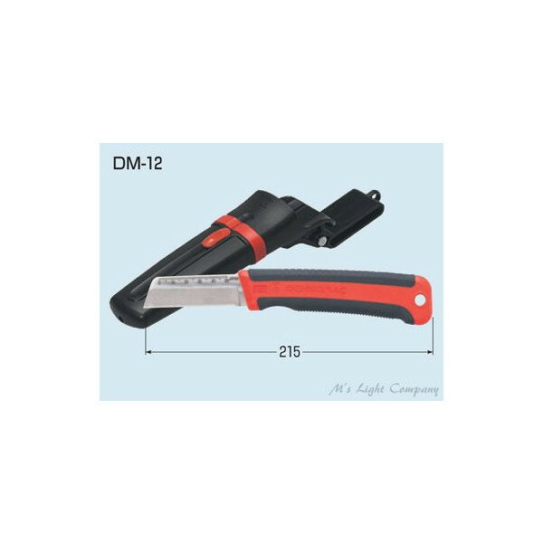 未来工業(ミライ) DM-12 電工ナイフ プラスチックグリップ 鍛造刃 ケース付き 『DM12』