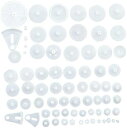 歯車 ギア プラスチックセット 72pcs DIYプーリセット おもちゃ 修理 車 モデル用 プーリーキット