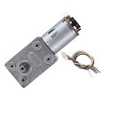 DC ワームギアモーター 12V 高トルク低減ギアボックス エンコーダー付き 6mm出力シャフト(100RPM)