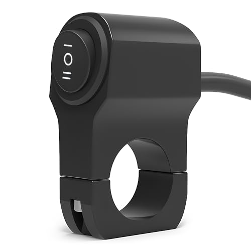 ヘッドライトフォグランプハンドルスイッチ 防水 スイッチ ハンドルスイッチ ON/OFFランプスイッチ 自動二輪車用スイッチ （22 mmハンドル適用-1個入）(2.0)