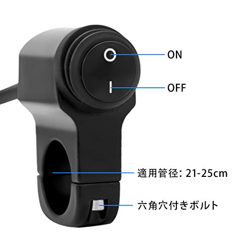 �ɿ� �ϥ�ɥ륹���å� �饤�ȥ����å� �Х����ѥ����å� ��ž���ѥ����å� ����դ���ñ 12V 22mm�ϥ�ɥ�С������ȥХ�����