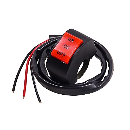 バイク スイッチ 2回路 ON ON OFF 3線 二段スイッチ 12V ハンドルバー スイッチ イカリングライトに適用 1個
