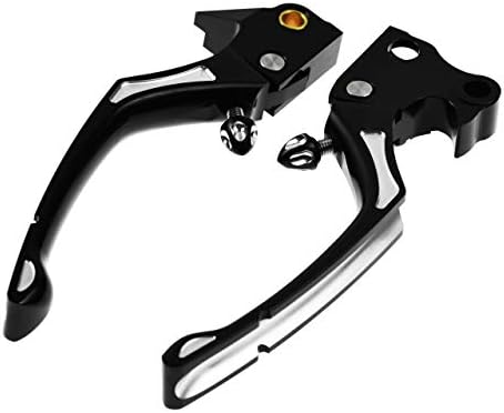 バイクブレーキレバー左右セットクラッチハンドレバー6段階調整クラッチレバーハンドルハーレースポーツスターレバーXL883 1200 48 72ロードスターアイロン用ブラック