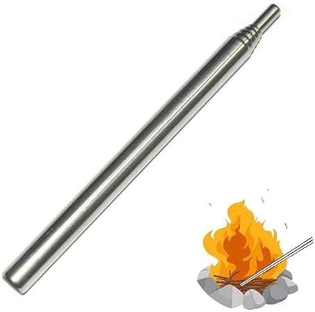 火起こし 棒 カラビナ収納ケース付き 伸縮6段式 キャラメルブラウン