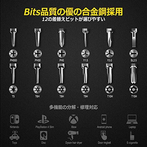 トルクス T8 T5 T6 T9 T10 T15 プラス マイナス 六角星形 y字 トライウィング 特殊ドライバーセット 磁石付き