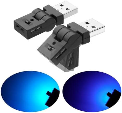 乐天商城 - USB ライト LED 車内用 Type-A 8色 照射切替 180°首振り 自動点灯 調光 メモリー機能 アンビエントライト 簡単取付 1個入り