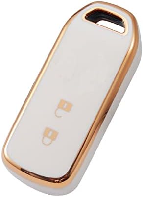 キーケース ホワイト スマートキーケース キーカバー リモコンケース TPU キーホルダー