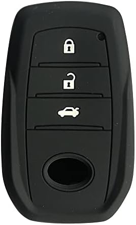 トヨタ車用 3ボタンスマートキーケース 新型ハリアー80系（2020）/ヤリスクロス/ハイラックス/ランドクルーザー/トヨタミライ専用シリコンキーケース